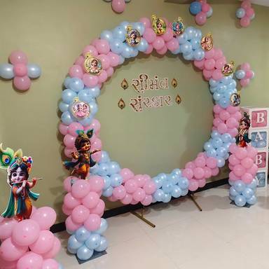 Baby Krishna Theme Seemantham Decoration
