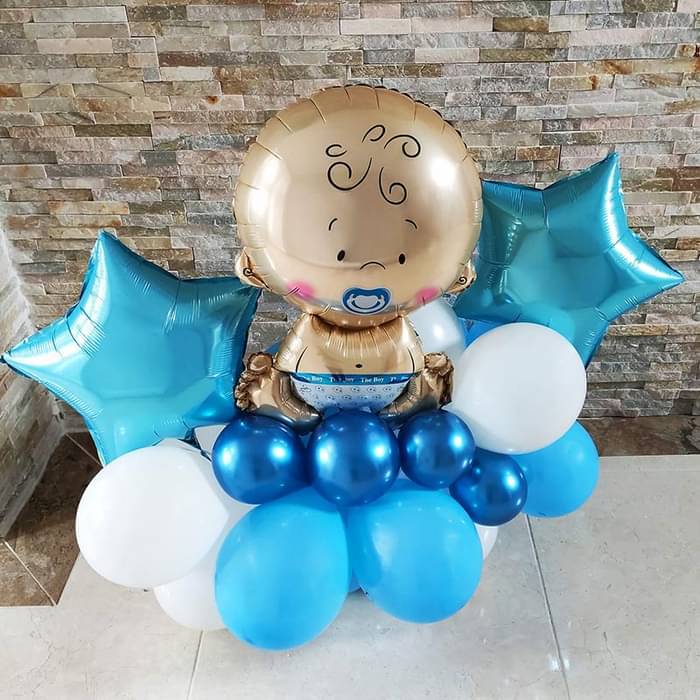 Baby Boy Balloon Bouquet - Image 1