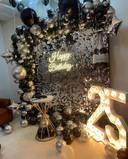 Luxe Black And Silver Birthday Backdrop - photo 2