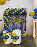 Royal Blue And Gold Birthday Backdrop - photo 1