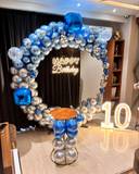 Elegant Blue And Silver Birthday Arch - photo 1