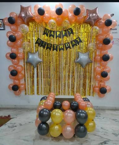 Glam Gold and Black Birthday Backdrop