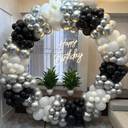 Modern Monochrome Birthday Arch - photo 1