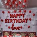 Romantic Red And White Birthday Surprise Decor - photo 1