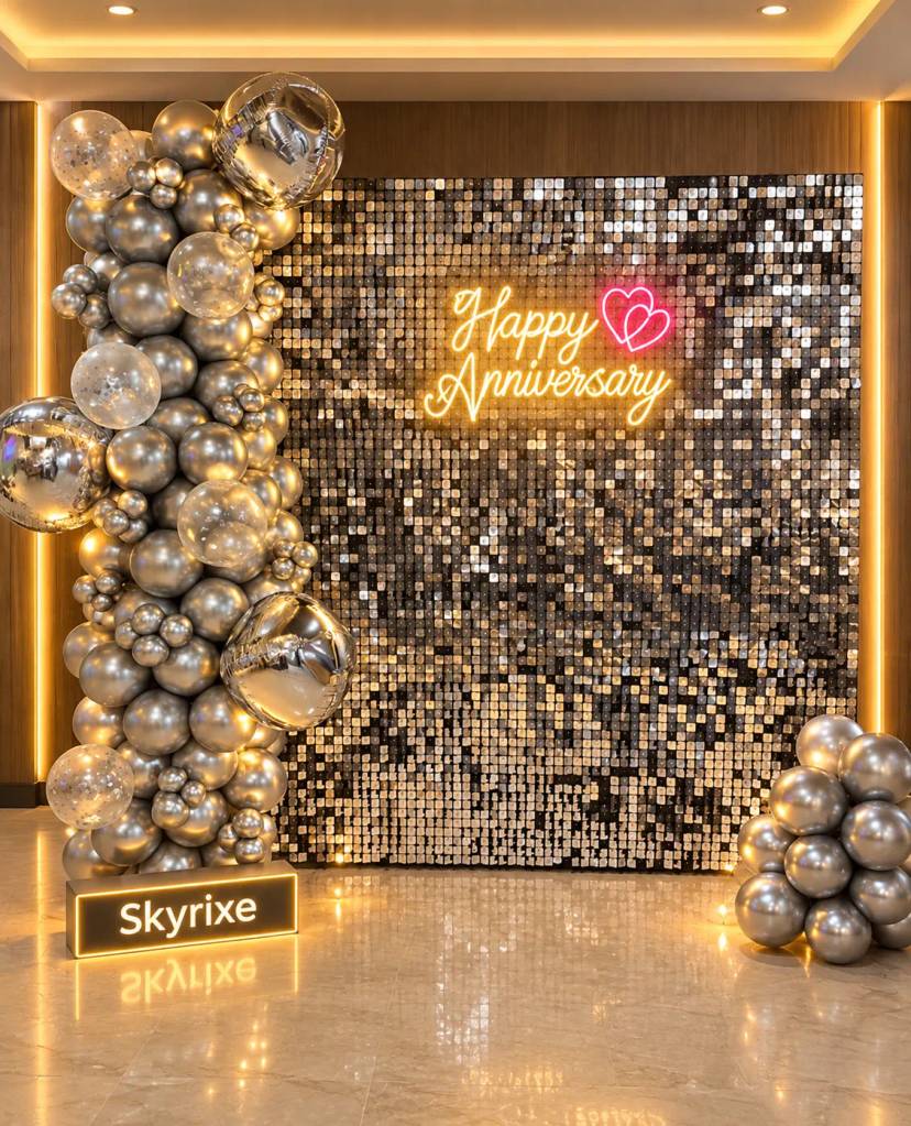 Silver Glam Anniversary Setup - Image 1