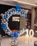 Elegant Blue And Silver Birthday Arch - photo 2