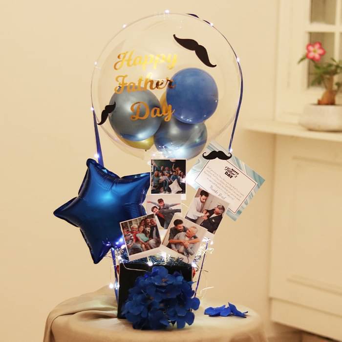 Father Day Photo Balloon Bouquet - Image 1