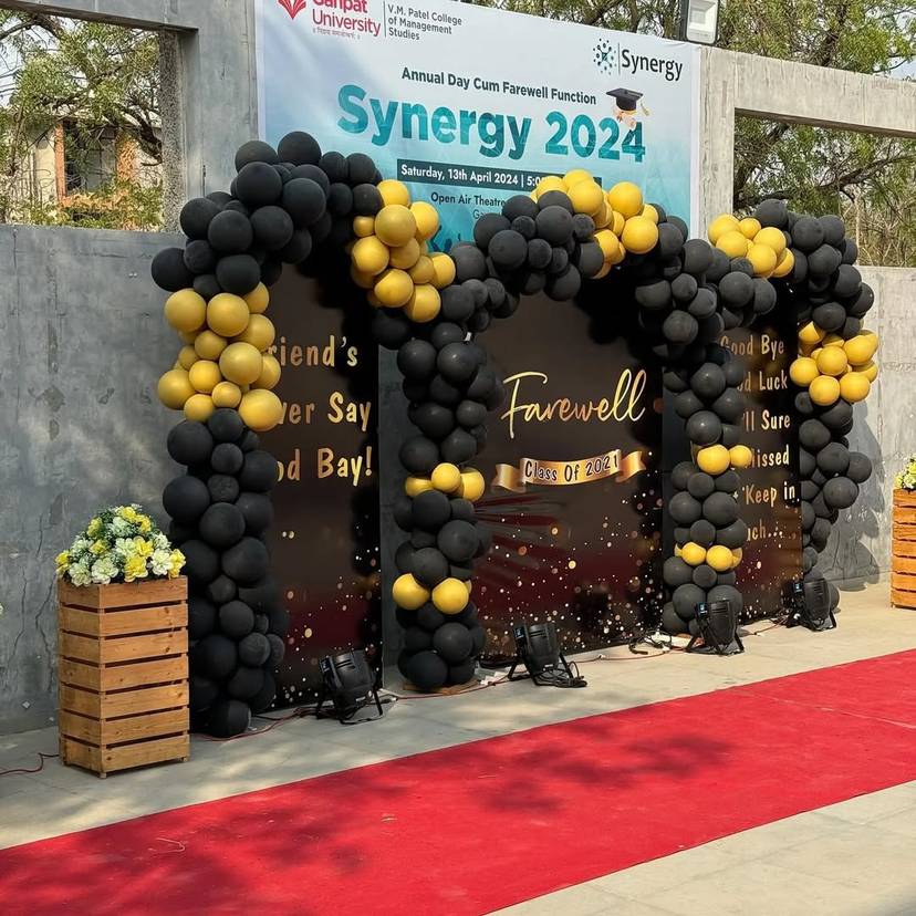 Grand Farewell Backdrop Black And Gold Theme - Image 1