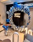 Elegant Blue And Silver Birthday Arch - photo 3