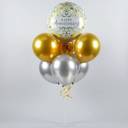 Elegant Gold And Silver Anniversary Balloon Bouquet - photo 1