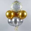Elegant Gold And Silver Anniversary Balloon Bouquet - photo 2