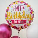 Happy Birthday White And Pink Balloon Bouquet - photo 5