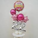 Happy Birthday White And Pink Balloon Bouquet - photo 2