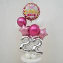 Happy Birthday White And Pink Balloon Bouquet - photo 1