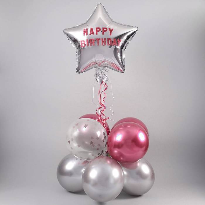 Elegant Birthday Balloon Centerpiece - Image 1