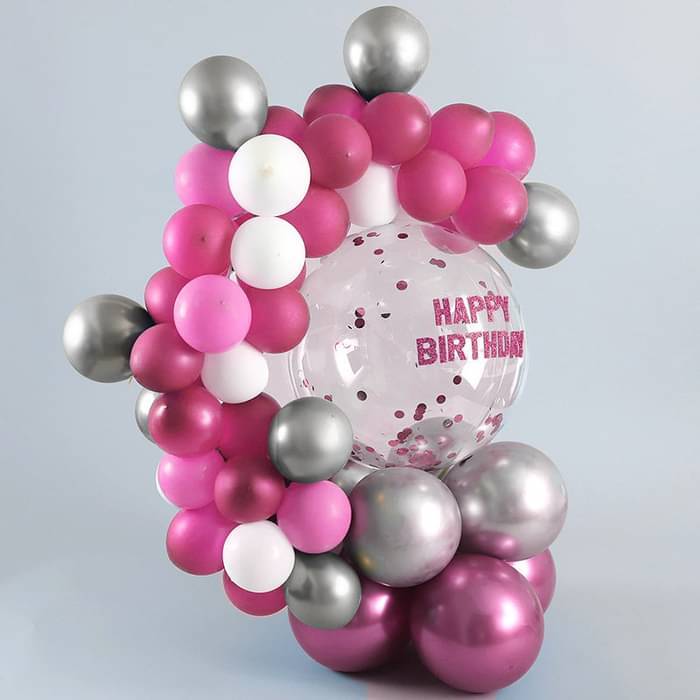 Elegant Birthday Balloon Arch Display - Image 1