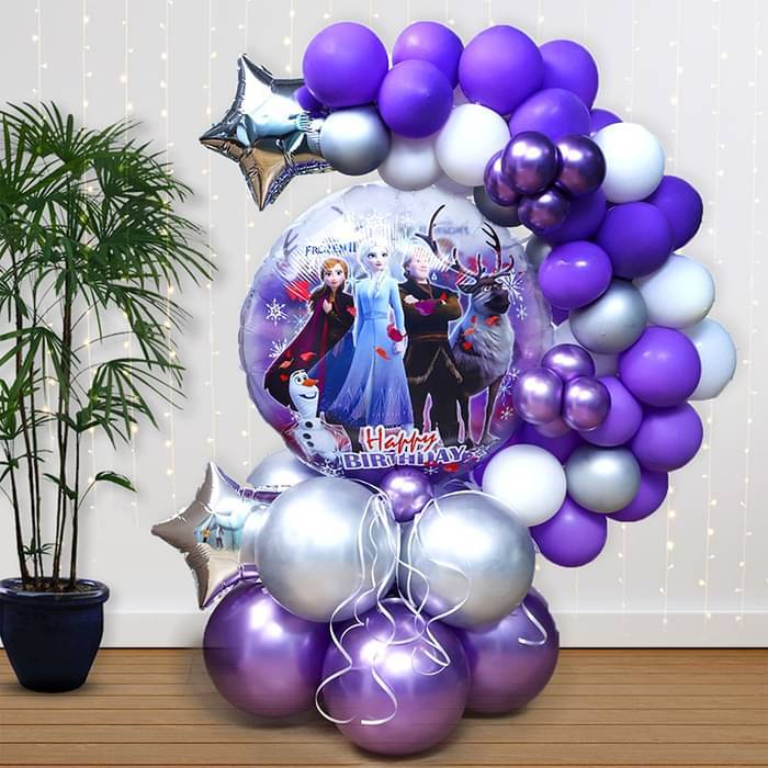 Pretty Frozen Balloon Bouquet - Image 1