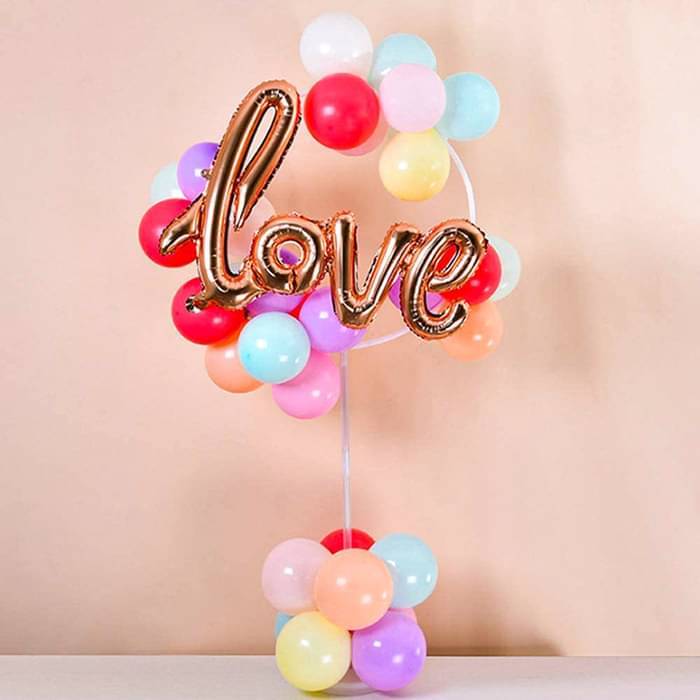 Romantic Love Balloon Ring Stand - Image 1