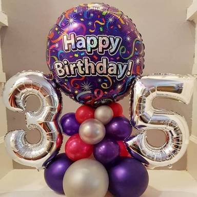 Sparkling Birthday Balloon Stand