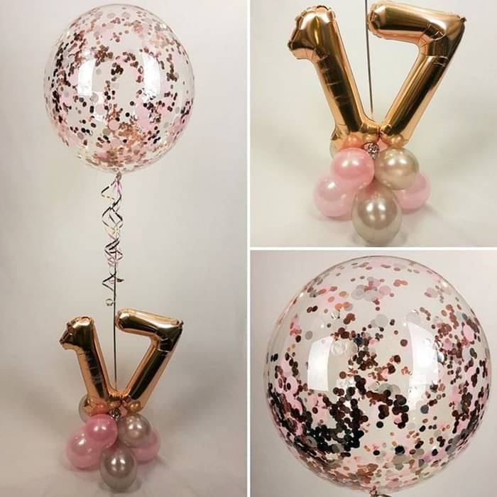 Sparkling Numeric Balloon Bouquet - Image 1