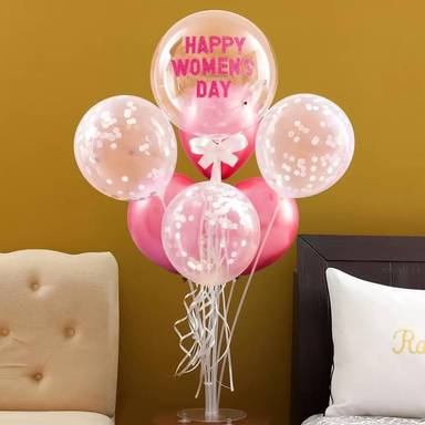 Sparkling Women's Day Balloon Arrangement